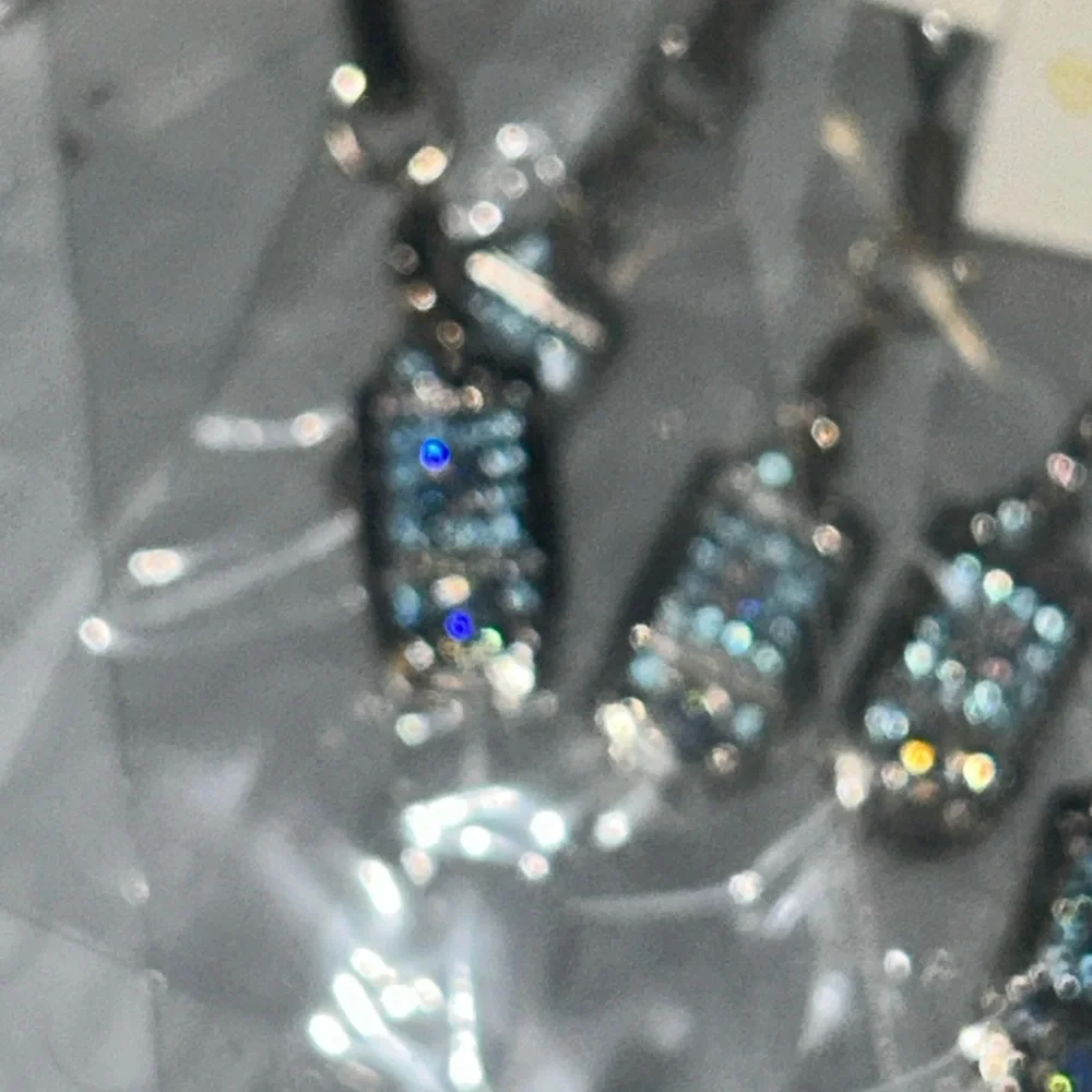 Silver and Blue Cell Phone Charm